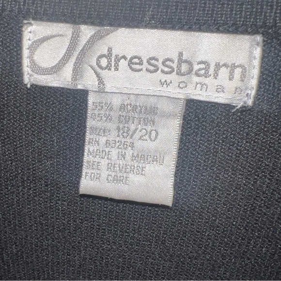 Dressbarn 3D Floral Sequins Beaded Cardigan Sweater SZ 18 - Picture 4 of 4